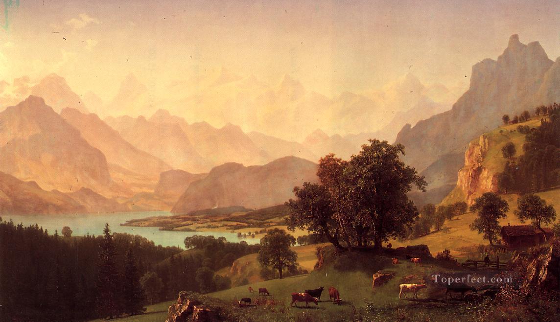 Bernese Alps Albert Bierstadt Mountain Oil Paintings